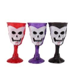 White Goblet Plastic Skull Cup Bar KTV Party Cocktails Beer Wine LED Luminous Cup Drinkware Halloween Gift