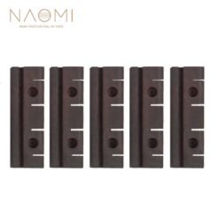 NAOMI 5pcs/ 1set Rosewood Uke Bridge Ukulele Parts Accessories Slotted Soprano Ukulele Bridge Dimensions