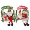 Firebrick Christmas Party Home Decoration Santa Claus Skiman Ladder Toys For Kids Children Gift