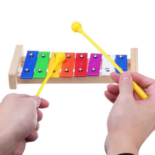 Firebrick 8 Notes Wooden Xylophone Education Musical Toy for Children