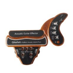 Saddle Brown Gitafish K380N Acoustic Guitar Effector Reverb Delay Chorus Effects 3-Band EQ Volume Adjustment Built-in Rechargeable Battery