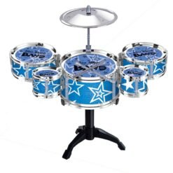 Steel Blue Mini Jazz Drum Rock Kids Education Percussion Musical Instrument Fun Toy Gift