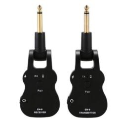 Black EN-9 2.4Ghz Wireless Audio Transmission Receiver System with 280 ° Rotating Plug for Electric Guitar Bass Violin